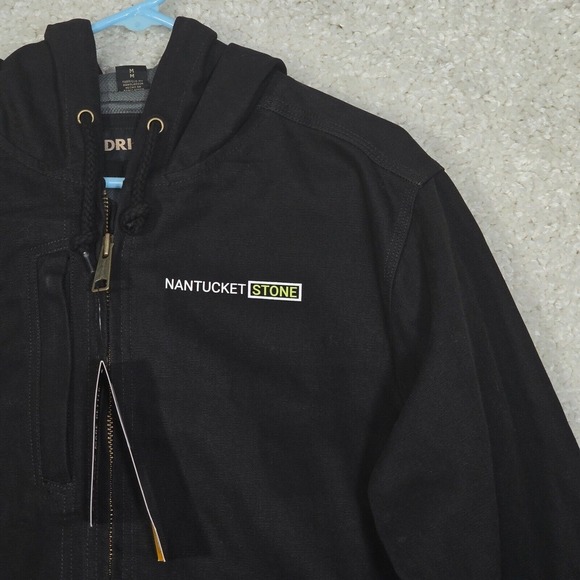 Dri Duck Jacket Mens M Black Canvas Full‎ Zip Workwear Outdoors Boulder Cloth - Picture 3 of 15